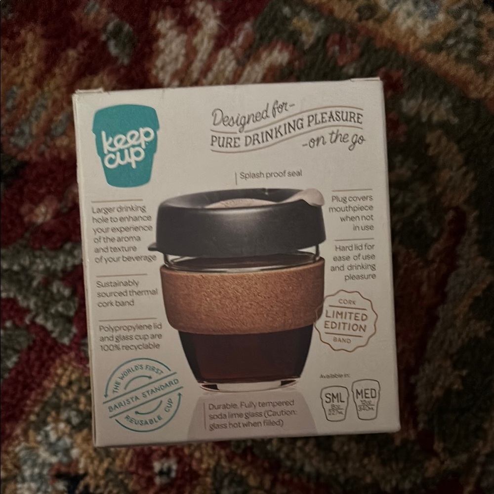 Keep Cup Black and Brown reusable Coffee & Tea  holder